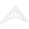 Ekena Millwork Pitch Stanford Architectural Grade PVC Gable Pediment, 72"W x 30"H x 1"P (10/12) GPP072X030X100STA - alternate 1